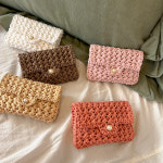 DIY 블로썸 카드지갑뜨기 레터 코바늘 손뜨개 만들기 키트 털몽치 패키지 영상 : 몽치네 공방