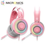 여셩용 마이크로닉스 게이밍 헤드셋 노이즈 캔슬링(핑크) : SKY KOREA