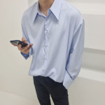 남자 사계절 오버핏 찰랑 리드 커프스 셔츠 남방 3컬러 : 애즈나인
