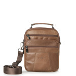 남자 작은 크로스백 천연 가죽 아저씨 메신저백 중년신사 옆으로매는 가방 소형 어깨가방 : 예멋코디