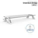 스마트독브릿지컴팩트 USB3.0 블랙 모니터선반 모니터받침대 블랙 강화유리 : 천하지엘씨