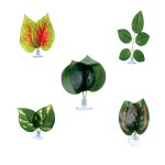 크레스티드게코인조잎 도마뱀 인조장식 인조 백업 크레 플로피테일 잎파리 장식품 자소엽외4종 : 해피렙타일