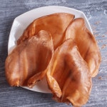 돼지통귀껌 2p팩 x 2p팩  중형견 대형견 강아지 돼지귀 오래먹는 껌 수제간식 : 오빠네 수제간식
