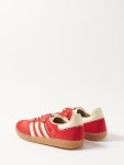 아디다스 웨일즈보너 삼바 레드 트레이너 Adidas x WB Samba Striped Sued and Mesh Trainers : 셀렉주이
