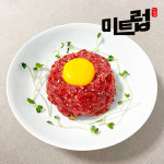 미트럽 한우암소 생고기 1등급 육회 (200g 2개+소스40g 2개) 캠핑용 소고기 : 미트럽