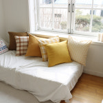 맨드롱 코지 버터 감성 패브릭 소파 거실 카페 쿠션 커버 버터옐로우 35X50 : 맨드롱