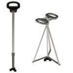 [부모님 효도 상품] 휴대용 등산 산악 지팡이 의자 / 봄 스틱, 합금, 바로착 멀티스틱 : 까까쇼핑