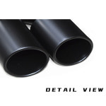 2 개대 듀얼 아웃 스테인레스 스틸 자동차 후면 배기 파이프 audi a4 a5 a6 a7 최대 s4 s5 s6 s7 블랙 머플러 팁 60mm 노즐 : 판다주주