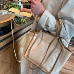 여자크로스백 투웨이캠버스백 도트백 파우치내장 : 끄레이또레