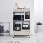 전자레인지 선반 밥솥장 전자렌지 밥통 정리 거치대 수납장 렌지장 받침대 전기밥솥 우드 다이 낮은 렌즈대 오븐장 틈새 슬림 주방 그레이 오픈... 