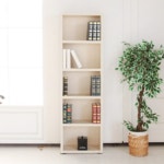 우드 5단틈새책장 키큰 높은 얇은 전면 책꽂이 600 : 이해가구백화점