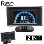 튜닝게이지 car speed meter truck 오토바이 디지털 기기 속도계 odometer 조정 가능한 패널 디스플레이 lcd 게이지 overspeed alarm... 