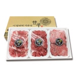 1++등급 투뿔 한우선물세트 등심500g+국거리400g+불고기400g 우드락 : 신풍한우마을