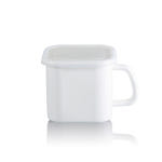 [햄튼]HYF 13cm 법랑 다용도 사각용기 / HYF-E-019-W : 햄튼