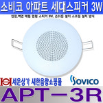 APT-3R, 소비코 SOVICO , 3W 아파트 세대 스피커 3W 원형,천정,벽면 설치 : 새한음향 세운상가