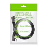 더블 ㄱ자 USB3.2 C to C 20Gbps 케이블 50cm : 주식회사 바라보고