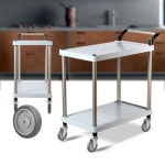 플라스틱 ABS 2단 중 회색바퀴 서빙카트 이동 식당 카 : 오퍼스컴