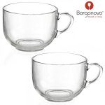 시리얼 머그컵 2P세트 점보 큰 투명머그 카페 빙수 아이스크림볼 : 매일주방