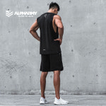 머슬핏 카라티 반팔 어깨티 헬창옷 남자 쫄티 오버핏 alphaarmy 피트니스 속건 탑 : 팔아라몰