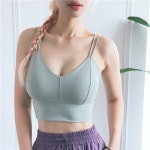 패드일체형브라 스포츠 높은 영향 여성 체육관 푸시 업 피트니스 속옷 훈련 솔리드 요가 자르기 탑 섹시한 달리기 운동 고삐 : 주다후니