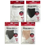 숨편한 새부리형 덴탈마스크 성인용 NEW 프리미엄 쿨타입 5매입 컬러마스크 1개 : 다산메디