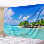 인스타 배경천 사진뒷 촬영용 지 코코넛 나무 특대 동굴 바다 전망 교수형 벽 장식 태피스 : JS12