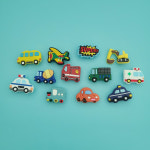 NEW 자동차 탈것들 자비츠 파츠 세트 (12종) 소방차 경찰차 구급차 클로그 꾸미기 : 데일리 스토어