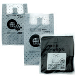 튼튼한 비닐봉투 중 100매 검정 쇼핑 비닐봉지 : JSGoods