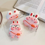 [신상] 토끼탈을 쓴 꿀꿀이 에어팟케이스 프로 1세대 2세대 3세대 프로케이스 : 주얼리h