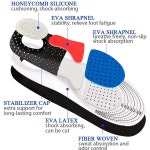 군인 군화 골프 평발 깔창 남성 여성용 신발 깔창 족저 보조기 삽입물 걷기 및 요족깔창 : 비빙