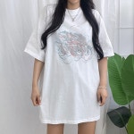 (무배) [남녀공용] 낙서 스카치 오버핏 반팔 박스티 : 아담블링s