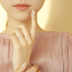 실버 큐빅 가드링 1mm 반지 14k 결혼 웨딩 가이드링 : 써니브릴란테