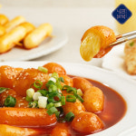 낭만부부 치즈 떡볶이 밀키트 2인분(500g) 옛날 국물 가래떡 세트 떡복기 재료 : 낭만부부