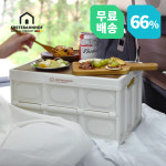 [에스테반호프] 우드상판 폴딩박스 28L : SM커머스