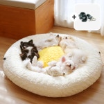 더플래 (리퍼)포근한 계란후라이 강아지 방석 침대 : 더플래