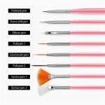 네일세트 715pcs 네일 아트 브러쉬 네일 아트 젤 브러시 페인팅 도트 젤 디자인 펜 액체 분말 조각 브러시 여러 가지 빛깔의 매니큐어 도구... 