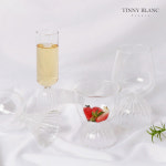 1+1 티니블랑 와인잔 플리츠 막걸리 샴폐인잔 모스카토 쿠프 200ml : 리빙캐슬