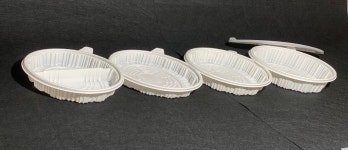 타원찜용기 340파이(대) 해물찜 코다리 배달포장용기 백색120개 : 수니팩