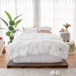 1+1 고밀도 수피마 코튼 100수 부드러운 호텔식 알러지 차렵이불 SS : 그래이불