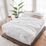 고밀도 수피마 코튼 100수 부드러운 호텔식 알러지 차렵이불 화이트 : 그래이불