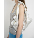 [포코포스카] POKO FOSCA DOUBLE KNOT BAG _SPARKLE SILVER : althing