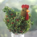 닭 토피어리 조화식물장식 : 플라워아츠 국내최대 조화꽃