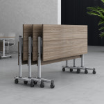 입식 접이식 초경량 테이블 책상 교육 회의용 과 의자는 바퀴 달린 모바일 기관 사무실 스 : JS12