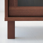 숄리드 슬라이딩 2문 수납장 CHM8380A 800x400x830mm, 1단, 미들브라운0827.6635 : 마켓비 공식스토어