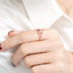 14K 18K H볼 반지 큐빅 여친 선물 데일리 기념일 : 러브리티