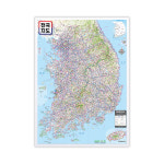 지도닷컴 전국지도 여행지도 슬림 프리미엄 액자 화이트/블랙 A1size : 지도닷컴