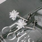 플라세르 써지컬귀걸이 크리스탈 눈꽃귀걸이 별사탕 드롭귀걸이 : PLACER