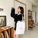 우너피스 에코백 자수 레터링 데일리 편안한가방 : 우너피스