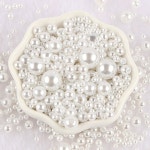 비즈 재료 구슬 장식 의류 옷 Mix3-10mm 200pcs 구멍 모조 진주 라운드 abs 진주 diy 보석 만들기 공예 g0806 : 슈가마트 3호점