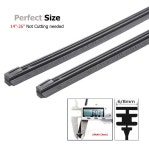 와이퍼 금속 블레이드 앞 유리 14 용 2pcs 6mm8mm 자동차 자동 고무 스트립 리필 16인치 22 24 26인치 차량 삽입 소프트 리필 : 에센셜카